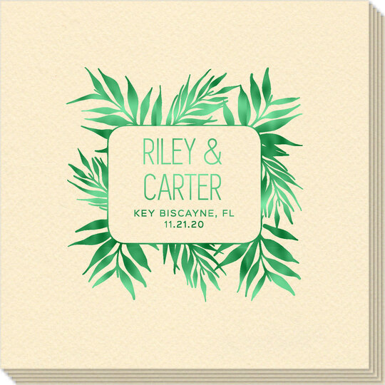 Palm Leaves Linen Like Napkins